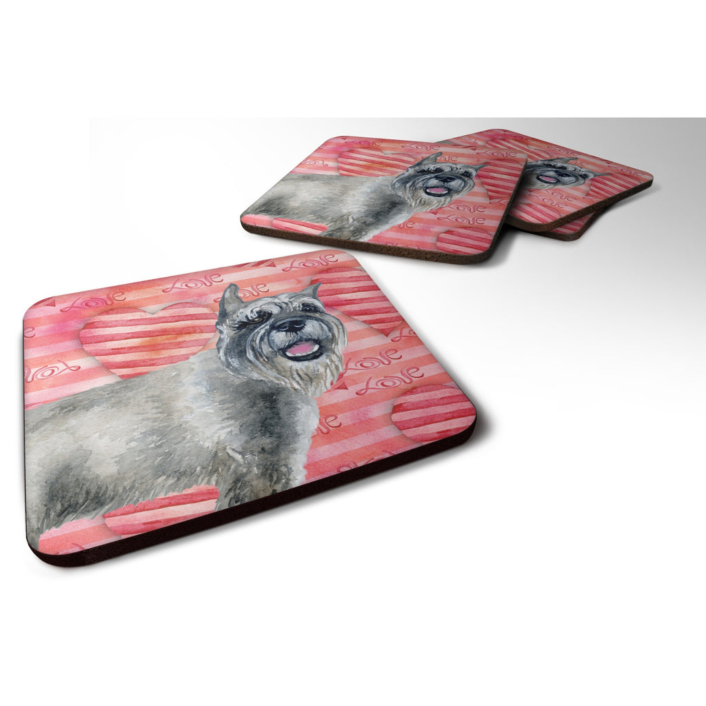 Caroline's Treasures Schnauzer Love Decorative Coasters