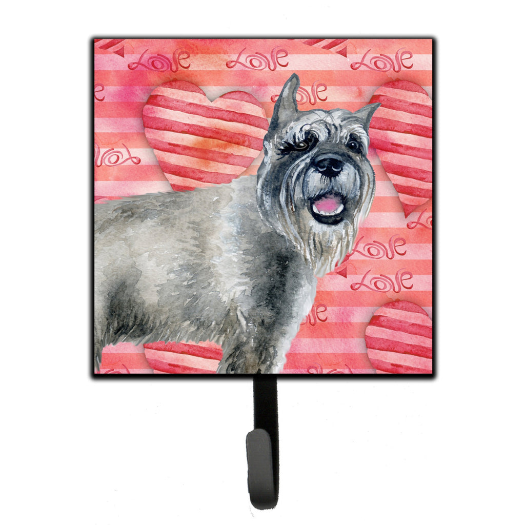Caroline's Treasures Schnauzer Love Wall Hook, Small