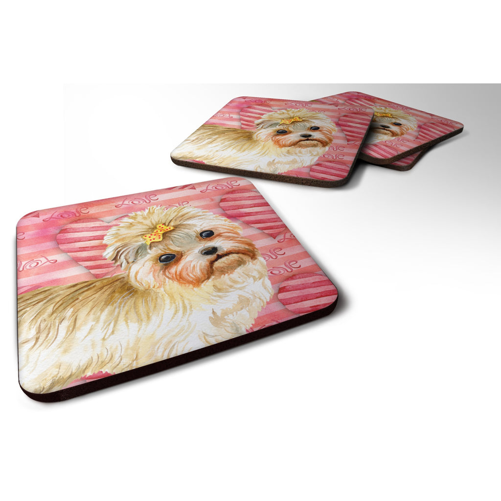 Caroline'S Treasures Maltese Love Decorative Coasters - Thumbnail 3