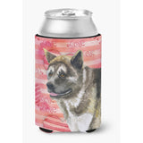 Caroline'S Treasures American Akita Love Decorative Can Hugger, Multicolor