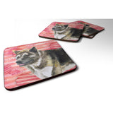Caroline'S Treasures American Akita Love Decorative Coasters, Multicolor
