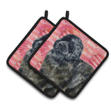 Caroline'S Treasures Newfoundland Decorated Pot Holder, 7.5H X 7.5W, Love Is A Dog