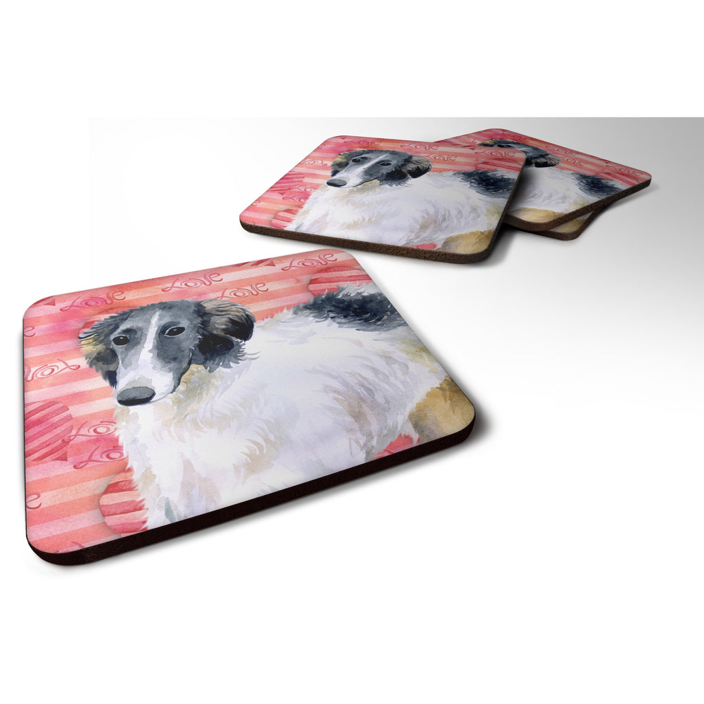 Caroline'S Treasures Borzoi Love Decorative Coasters - Thumbnail 3
