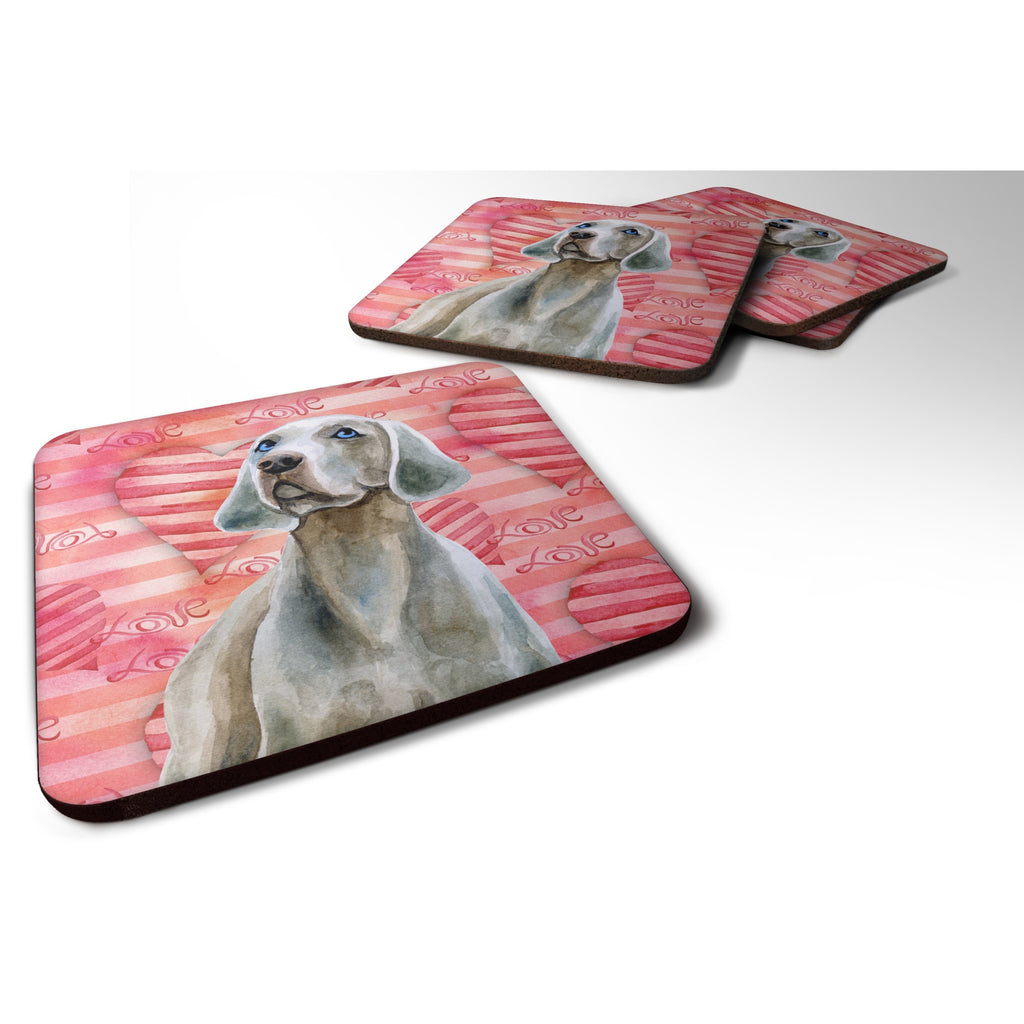 Caroline'S Treasures Weimaraner Love Decorative Coasters