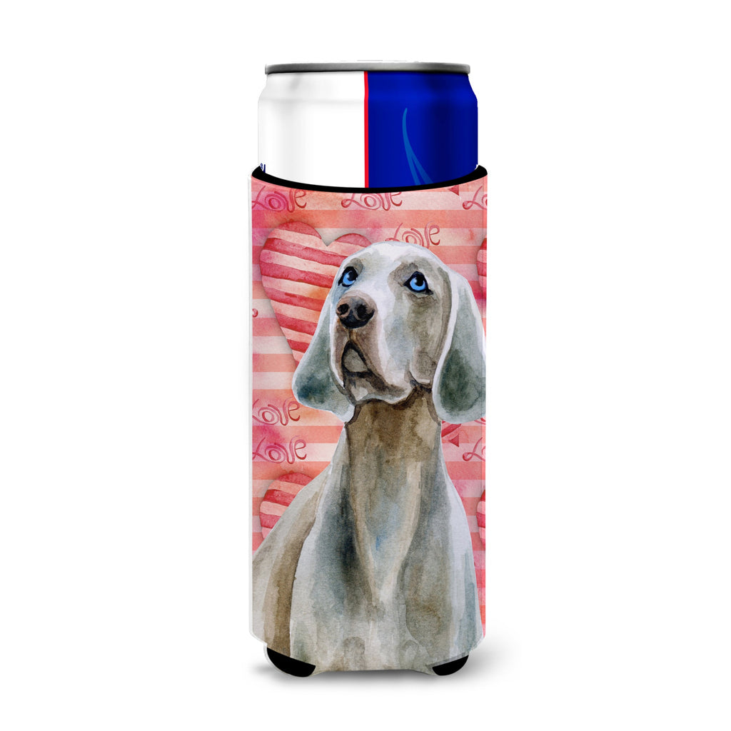 Caroline'S Treasures Weimaraner Love Decorative Can Hugger, Slim