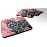 Caroline'S Treasures Black Russian Terrier Love Decorative Coasters, Multicolor