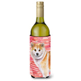 Caroline'S Treasures Shiba Inu Love Decorative Bottle Hugger, 750Ml, Multicolor