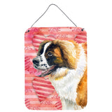 Caroline'S Treasures Saint Bernard Love Metal Print, 16 X 12, Multicolor