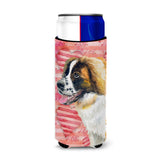 Caroline'S Treasures Saint Bernard Love Decorative Can Hugger, Slim, Multicolor