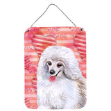 Caroline'S Treasures Medium White Poodle Love Metal Print, 16 X 12, Multicolor