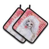 Caroline'S Treasures Medium White Poodle Decorated Pot Holder, 7.5H X 7.5W, Love Is A Dog