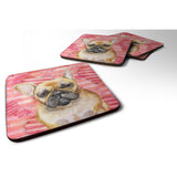 Caroline'S Treasures French Bulldog Love Decorative Coasters, Multicolor