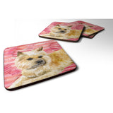 Caroline'S Treasures Cairn Terrier Love Decorative Coasters, Multicolor