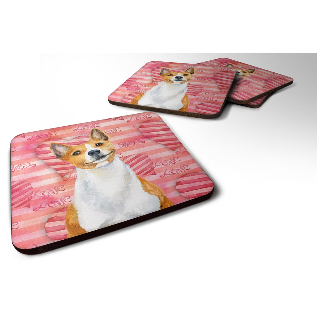 Caroline'S Treasures Borzoi Love Decorative Coasters