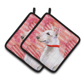 Caroline'S Treasures Bull Terrier Decorated Pot Holder, 7.5H X 7.5W, Love Is A Dog