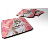 Caroline'S Treasures Siberian Husky Grey Love Decorative Coasters, Multicolor