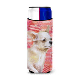 Caroline'S Treasures Chihuahua Leg Up Love Decorative Can Hugger, Slim, Multicolor