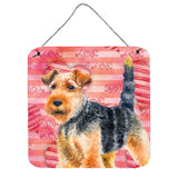Caroline'S Treasures Welsh Terrier Metal Print, 6H X 6W, Love Is A Dog