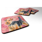 Caroline'S Treasures Welsh Terrier Love Decorative Coasters, Multicolor