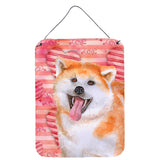 Caroline'S Treasures Akita Love Metal Print, 16 X 12, Multicolor