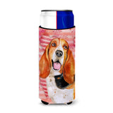 Caroline'S Treasures Basset Hound Love Decorative Can Hugger, Slim, Multicolor