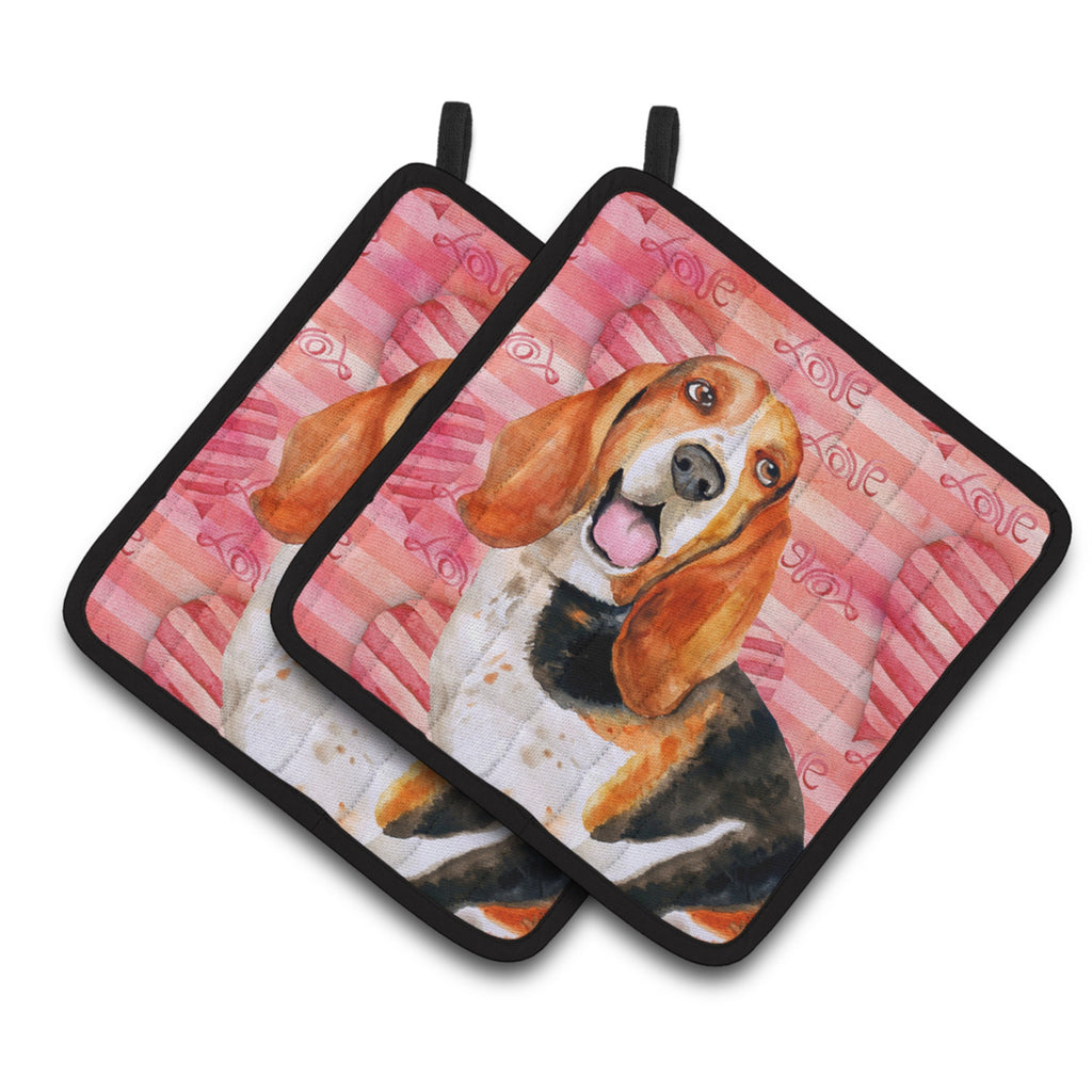 Caroline's Treasures Basset Hound Decorated Pot Holder