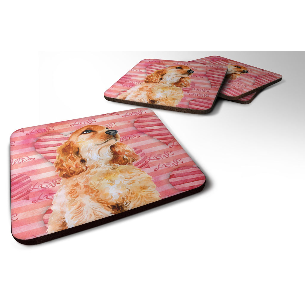 Caroline'S Treasures Cocker Spaniel Love Decorative Coasters