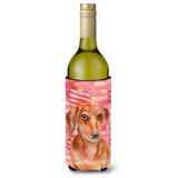 Caroline'S Treasures Red Dachshund Love Decorative Bottle Hugger, 750Ml, Multicolor