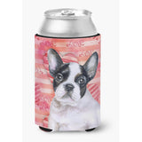 Caroline'S Treasures French Bulldog Black White Love Decorative Can Hugger, Multicolor