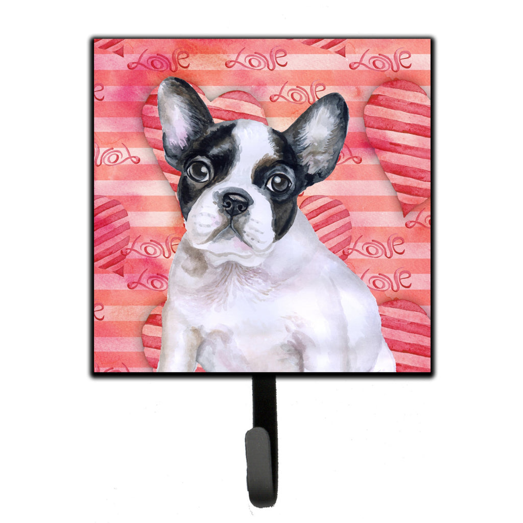 Caroline's Treasures French Bulldog Black White Love Wall Hook, Small
