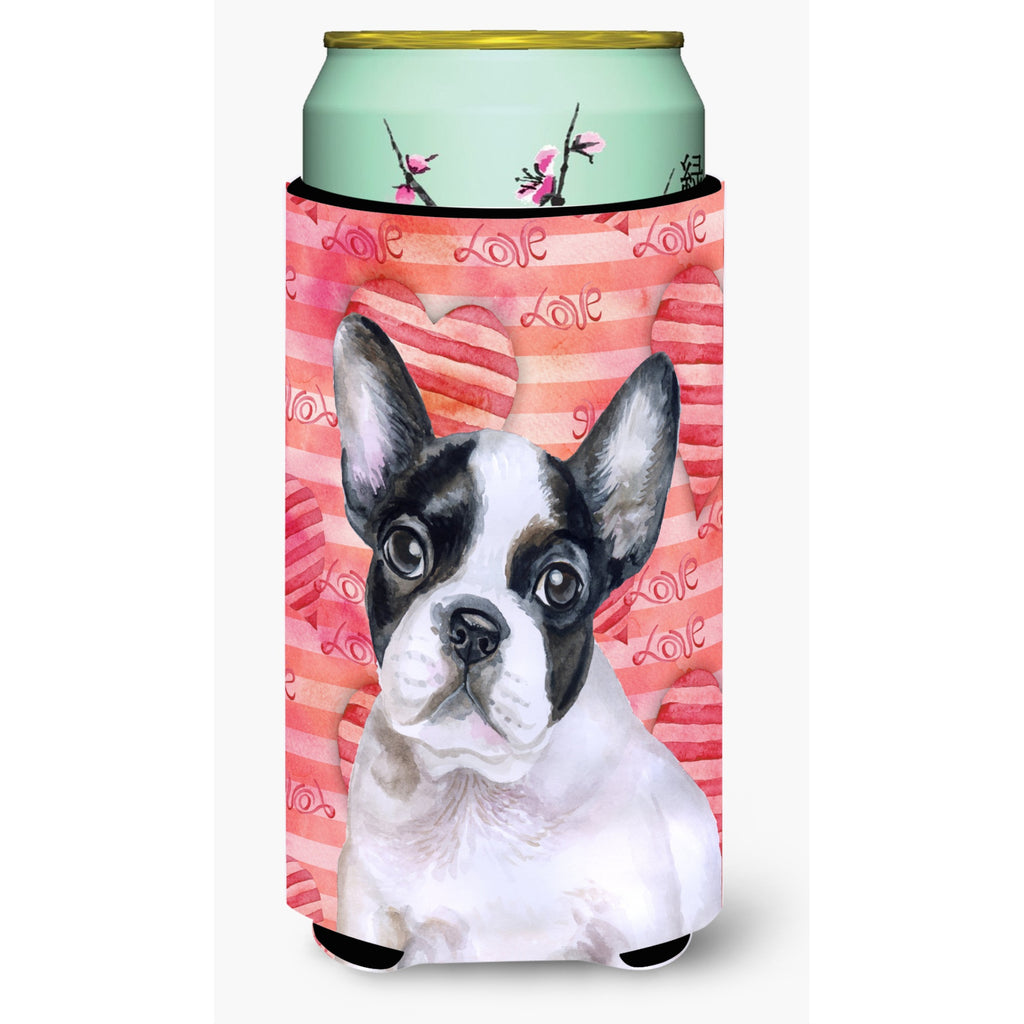 Caroline'S Treasures French Bulldog Black White Love Decorative Can Hugger, Tall Boy