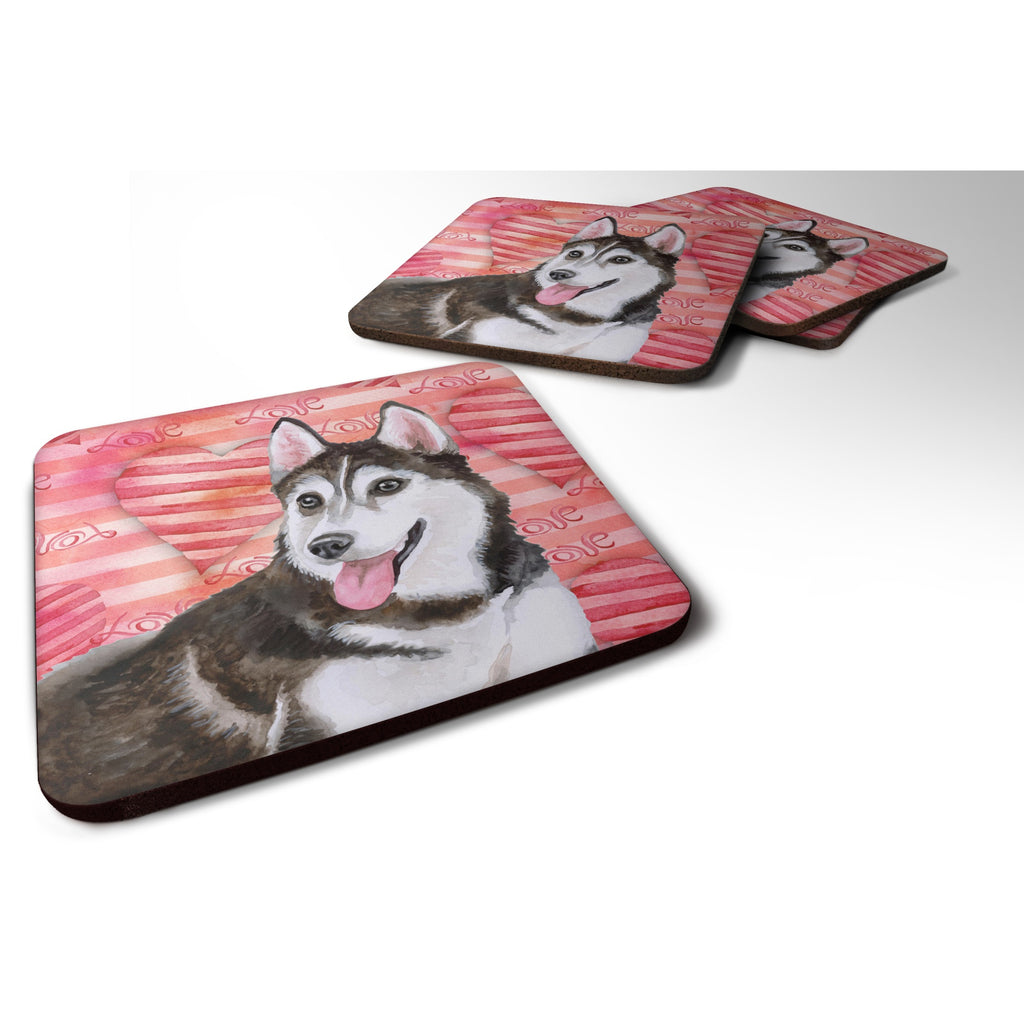 Caroline'S Treasures Siberian Husky Love Decorative Coasters - Thumbnail 3