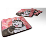 Caroline'S Treasures Siberian Husky #2 Love Decorative Coasters, Multicolor