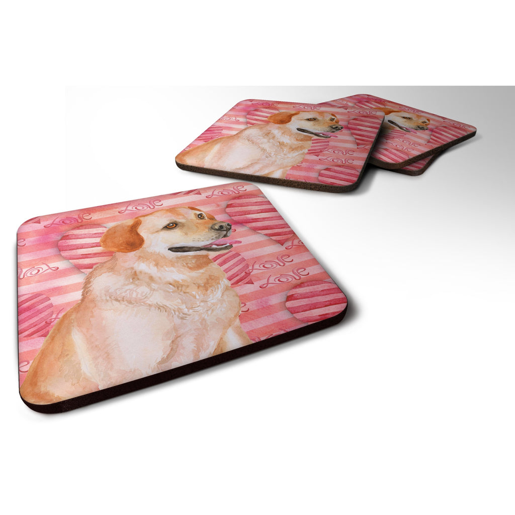 Caroline'S Treasures Labrador Retriever Love Decorative Coasters