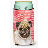 Caroline'S Treasures Fawn Pug Love Decorative Can Hugger, Tall Boy, Multicolor