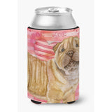 Caroline'S Treasures Shar Pei Puppy Love Decorative Can Hugger, Multicolor