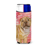Caroline'S Treasures Shar Pei Puppy Love Decorative Can Hugger, Slim, Multicolor