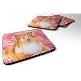 Caroline'S Treasures Sheltie Love Decorative Coasters, Multicolor