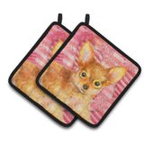 Caroline'S Treasures Toy Terrier Decorated Pot Holder, 7.5H X 7.5W, Love Is A Dog