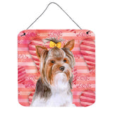 Caroline'S Treasures Yorkshire Terrier #2 Metal Print, 6H X 6W, Love Is A Dog