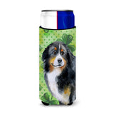 Caroline'S Treasures Bernese Mountain Dog St Patrick'S Decorative Can Hugger, Slim, Multicolor