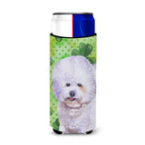 Caroline'S Treasures Bichon Frise St Patrick'S Decorative Can Hugger, Slim, Multicolor