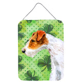 Caroline'S Treasures Fox Terrier St Patrick'S Metal Print, 16 X 12, Multicolor