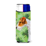 Caroline'S Treasures Fox Terrier St Patrick'S Decorative Can Hugger, Slim, Multicolor