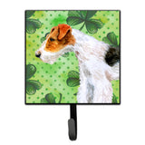 Caroline'S Treasures Fox Terrier St Patrick'S Wall Hook, Small, Multicolor