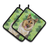 Caroline'S Treasures German Shepherd Decorated Pot Holder, 7.5H X 7.5W, St Patrick'S Day