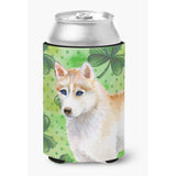 Caroline'S Treasures Siberian Husky St Patrick'S Decorative Can Hugger, Multicolor