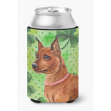 Caroline'S Treasures Miniature Pinscher St Patrick'S Decorative Can Hugger, Multicolor