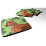 Caroline'S Treasures Miniature Pinscher St Patrick'S Decorative Coasters, Multicolor