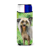Caroline'S Treasures Chinese Crested St Patrick'S Decorative Can Hugger, Slim, Multicolor